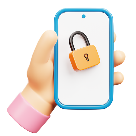 Mobile Lock System  3D Icon