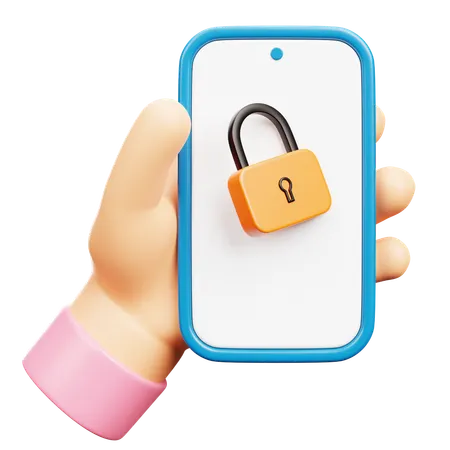 Mobile Lock System  3D Icon