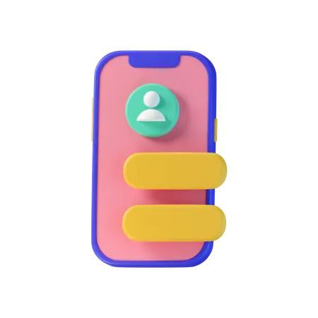 Mobile Login  3D Icon