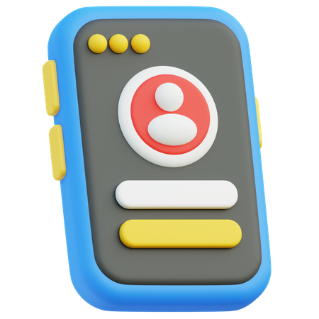 Mobile Login  3D Icon
