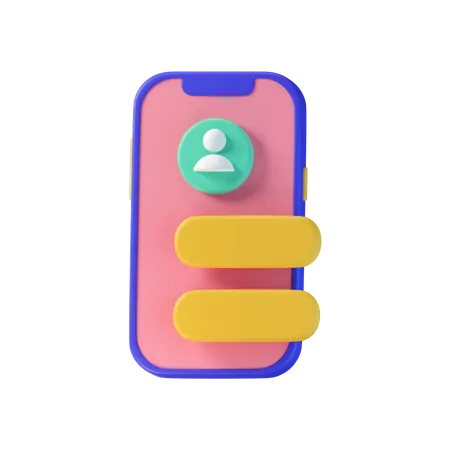 Mobile Anmeldung  3D Icon
