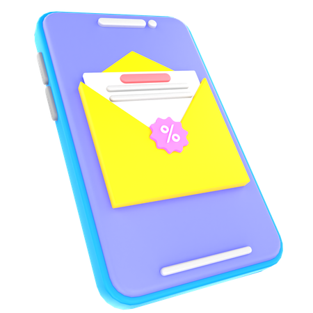 Mobile Mail  3D Icon