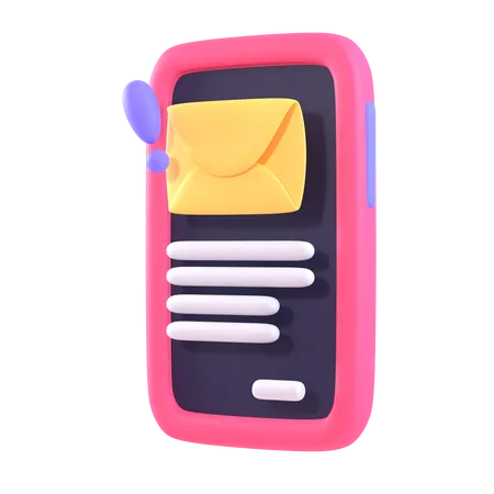 Mobile Mail  3D Icon