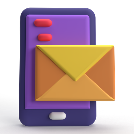 Mobile Mail  3D Icon