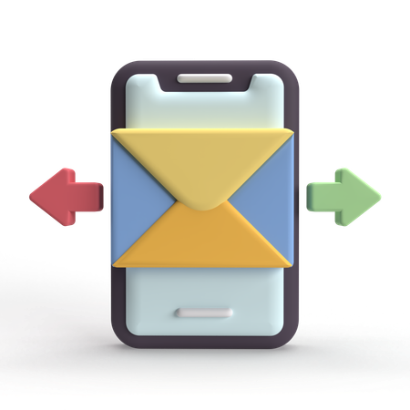 Mobile Mail  3D Icon