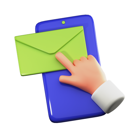 Mobile Mail  3D Icon