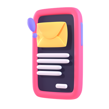 Mobile Mail  3D Icon