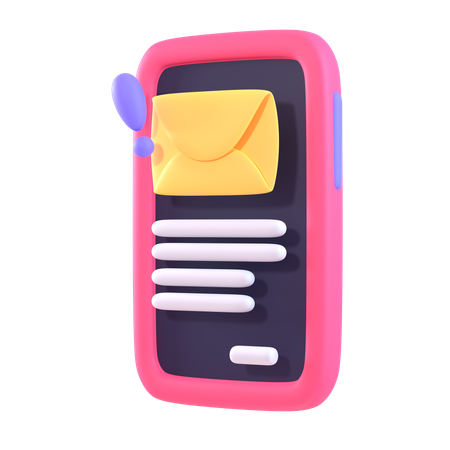 Mobile Mail  3D Icon
