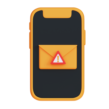 Mobile Mail Alert  3D Icon