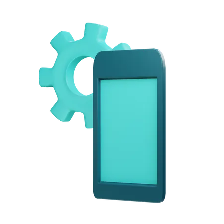 Mobile Maintenance  3D Illustration