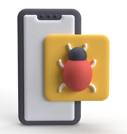 Mobile Malware  3D Icon