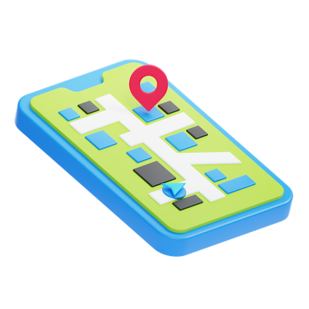 MOBILE MAP  3D Icon