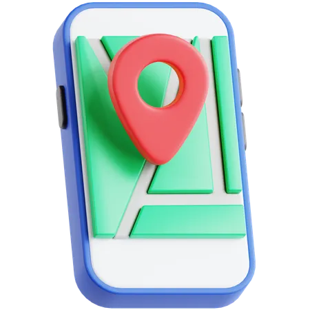 Mobile Map 3 D Icon 3D Icon