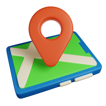 Mobile maps 3D Icon