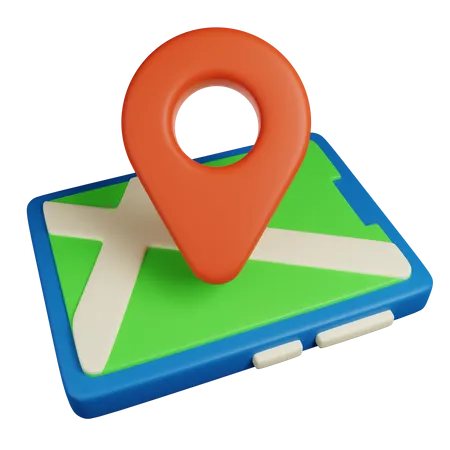 Mobile maps 3D Icon