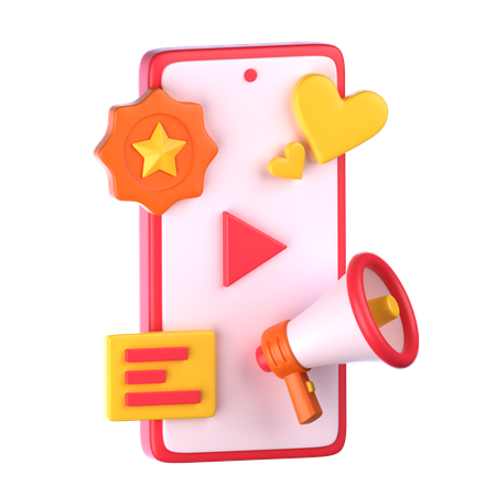 モバイルマーケティング  3D Icon