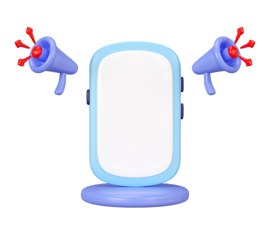 모바일 마케팅  3D Icon