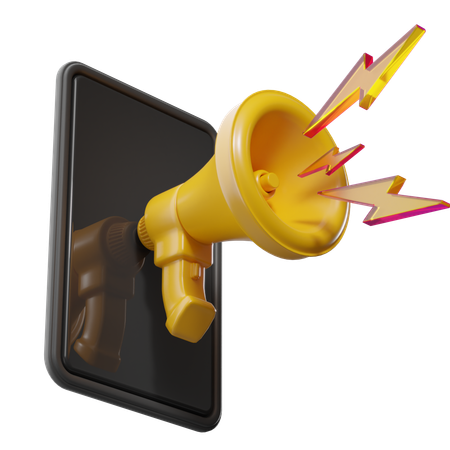 Marketing mobile  3D Icon