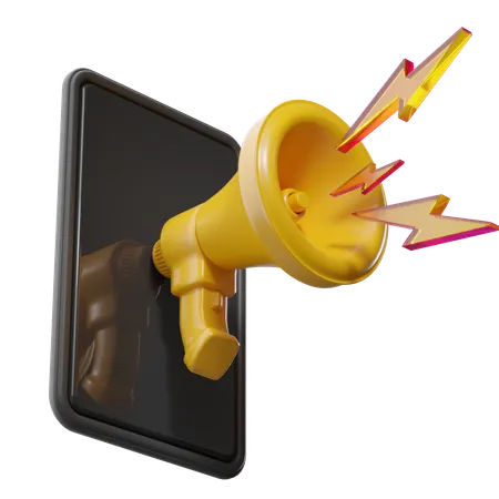 Marketing mobile  3D Icon