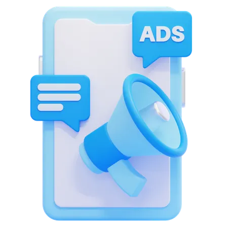 Mobile Marketing  3D Icon