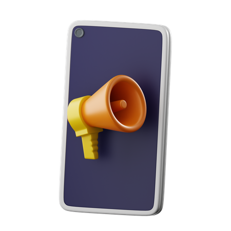 Mobile Marketing  3D Icon