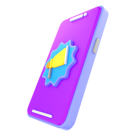 Mobile Marketing  3D Icon