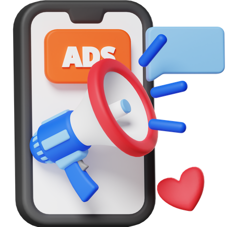 Mobile Marketing  3D Icon