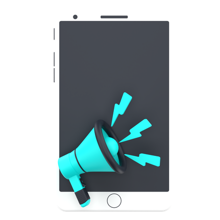 Mobile Marketing  3D Icon