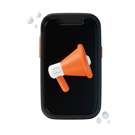 Mobile Marketing  3D Icon