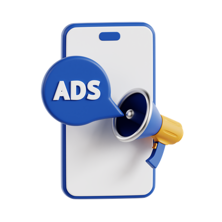 Mobile Marketing  3D Icon