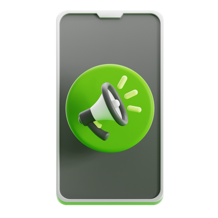 Mobile Marketing  3D Icon