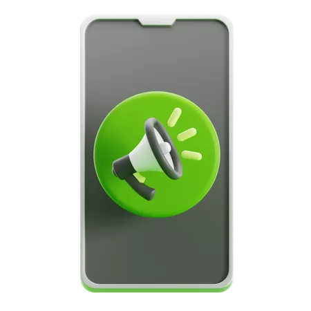 Mobile Marketing  3D Icon