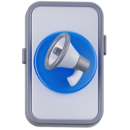Mobile Marketing  3D Icon