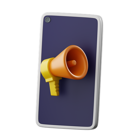 Mobile Marketing  3D Icon