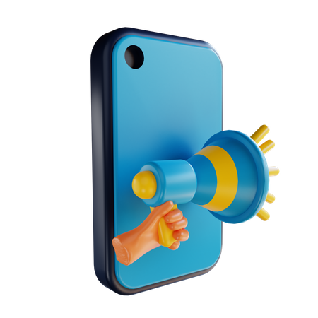 Mobile marketing  3D Illustration