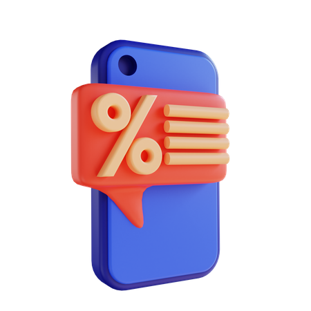 Mobile marketing 3D Illustration