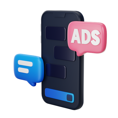 Mobile Marketing 3D Illustration