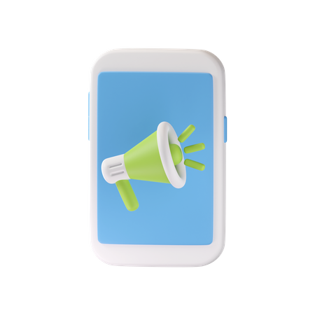 Mobile Marketing 3D Icon