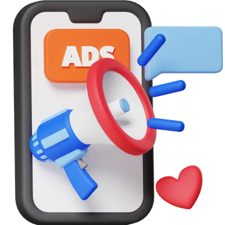 Mobile Marketing 3 D Illustration 3D Icon