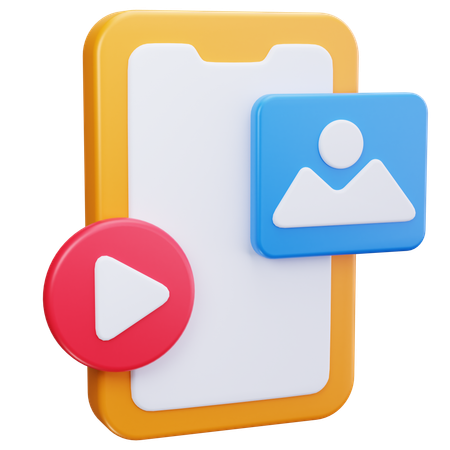 Médias mobiles  3D Icon