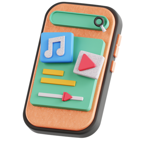 Mobile Media  3D Icon