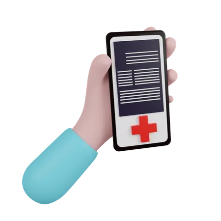 Mobile Medical Records  3D Icon