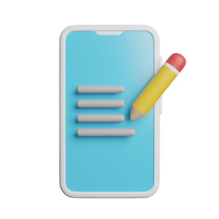 Mobile Memo  3D Icon