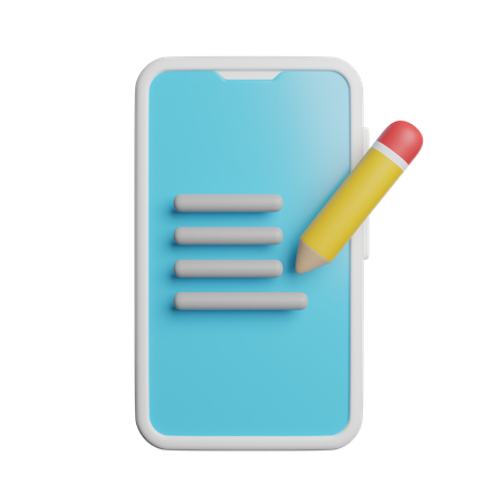 Mobile Memo  3D Icon