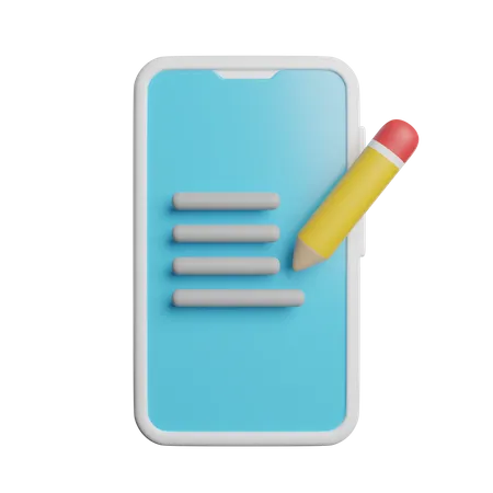 Phone Typing Text 3D Icon