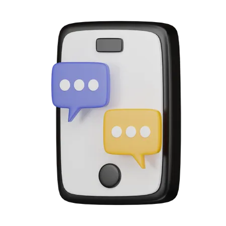 Mobile Message  3D Icon