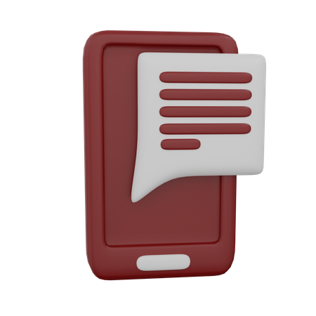 Mobile Message  3D Icon