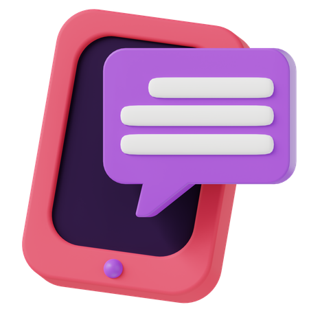 Mobile Message  3D Icon