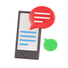 3d text messaging logo