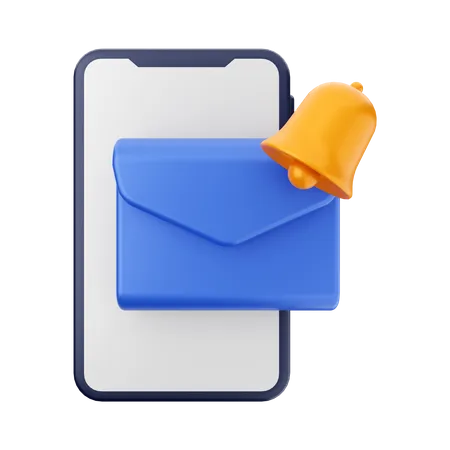 Mobile Message Reminder 3D Icon
